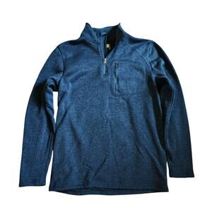 Magellan Mens Classic Fit Pullover Sweater Size S Blue Mock Neck Long Sleeve